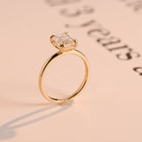 Stunning 1.0 - 2.0 CT Emerald Moissanite Engagement Ring with Solitaire Design 3
