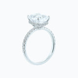 Radiant Hidden Halo & Pave Lab Grown Diamond Engagement Ring