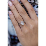 3.0 CT Oval Hidden Halo & Pave Moissanite Engagement Ring