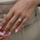 Cushion Pave Lab Grown Diamond Engagement Ring