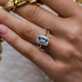 Emerald Pave Lab Grown Diamond Engagement Ring