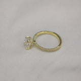 Cushion Pave Lab Grown Diamond Engagement Ring