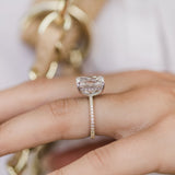 Radiant Pave Lab Grown Diamond Engagement Ring