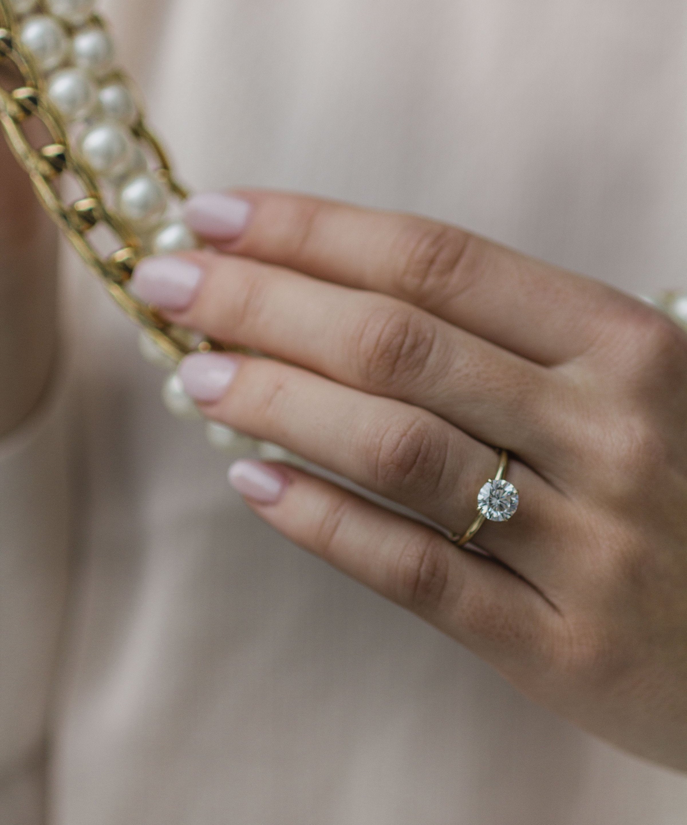 1.25 CT Round Cut Solitaire Moissanite Engagement Ring 2