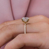 Cushion Pave Lab Grown Diamond Engagement Ring