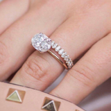 East West Oval Solitaire Lab Grown Diamond Engagement Ring