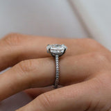 Oval Pave Lab Grown Diamond Engagement Ring
