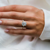 Cushion Pave Lab Grown Diamond Engagement Ring