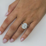 Radiant Halo & Pave Lab Grown Diamond Engagement Ring