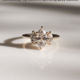 1.0 CT Marquise Moissanite Three Stone Style Engagement Ring - farrellouise