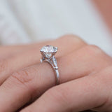 Round Vintage Pave Lab Grown Diamond Engagement Ring