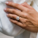 Cushion Pave Lab Grown Diamond Engagement Ring