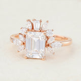 Emerald Cluster Lab-Grown Diamond Engagement Ring