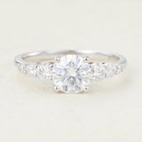 Round Pave Lab-Grown Diamond Engagement Ring