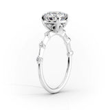 Dainty Pave Engagement Ring Featuring 1.50 CT Round Moissanite 2