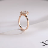 Stunning 1.0 - 2.0 CT Oval Moissanite Engagement Ring with Halo Design 8