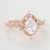 Pear Vintage Art Deco Lab-Grown Diamond Engagement Ring