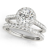 1.50 CT Round Shaped Moissanite Engagement Ring In Halo Design 5