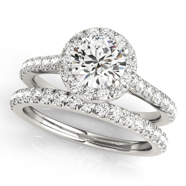 3.5 CT Round Shaped Moissanite Engagement Ring In Halo Design 5