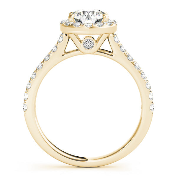 3.5 CT Round Shaped Moissanite Engagement Ring In Halo Design 8