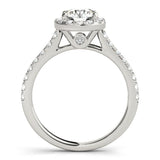 3.5 CT Round Shaped Moissanite Engagement Ring In Halo Design 2