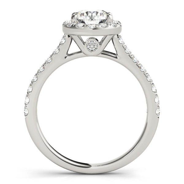 3.5 CT Round Shaped Moissanite Engagement Ring In Halo Design 2