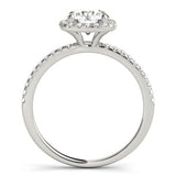 2 CT Round Shaped Moissanite Engagement Ring In Pave Design 3