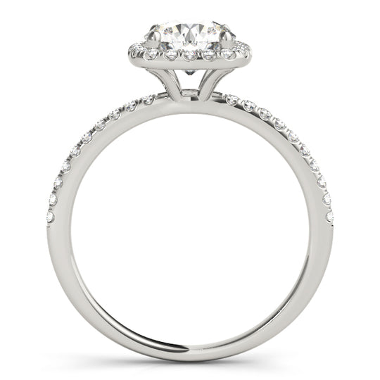 2 CT Round Shaped Moissanite Engagement Ring In Pave Design 3