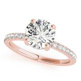 1.0 CT Round Shaped Moissanite Engagement Ring In Pave 3