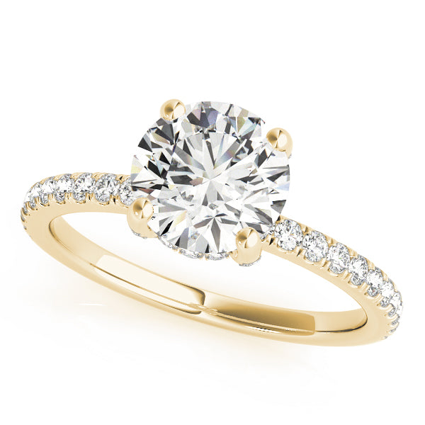 1.0 CT Round Shaped Moissanite Engagement Ring In Pave 6