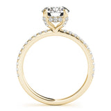 1.0 CT Round Shaped Moissanite Engagement Ring In Pave 5
