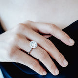 Round Halo Lab Grown Diamond Engagement Ring