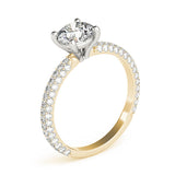 1.2 CT Round Shaped Moissanite Engagement Ring In Pave Design 7