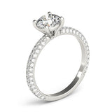 1.2 CT Round Shaped Moissanite Engagement Ring In Pave Design 4