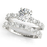 1.5 CT Round Shaped Moissanite Engagement Ring In Pave Design 6