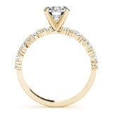 1.5 CT Round Shaped Moissanite Engagement Ring In Pave Design 3