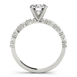 1.5 CT Round Shaped Moissanite Engagement Ring In Pave Design 2