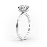 Hidden Halo Engagement Ring Featuring 3.0 CT Emerald Moissanite 2