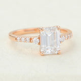 Emerald Pave Lab-Grown Diamond Engagement Ring