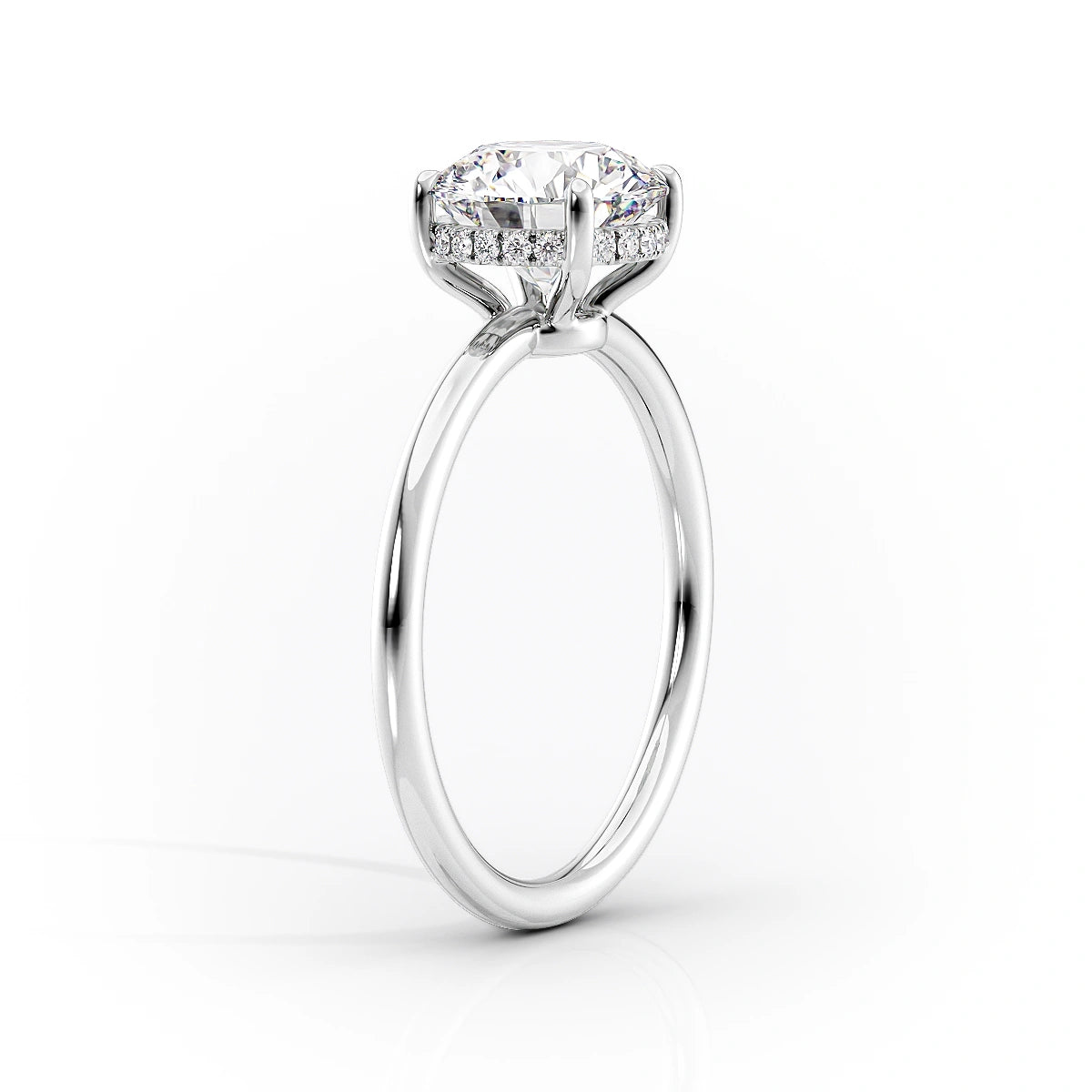 Hidden Halo Engagement Ring Featuring 2.0 CT Cushion Moissanite 2