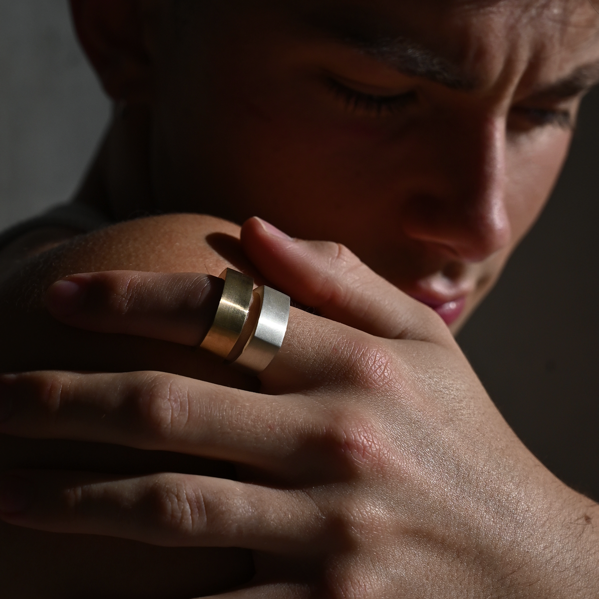 Men's Flat-Top Wedding Band 1