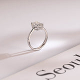 Stunning 1.0 - 2.0 CT Emerald Moissanite Engagement Ring with Solitaire Design 5