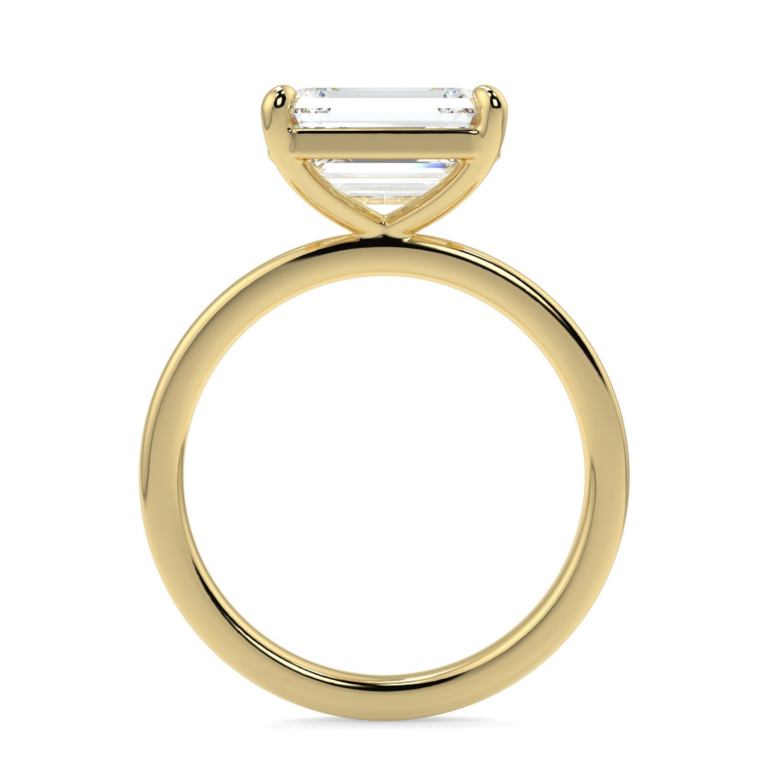 Hidden Halo Engagement Ring Featuring 2.45 CT Emerald Moissanite 2