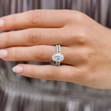 Oval Pave Lab Grown Diamond Engagement Ring