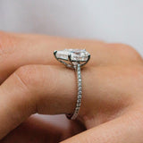 Pear Pave Lab Grown Diamond Engagement Ring