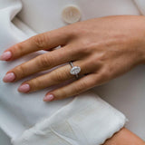 Oval Pave Lab Grown Diamond Engagement Ring