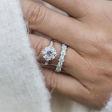 Round Vintage Pave Lab Grown Diamond Engagement Ring
