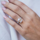 Emerald Pave Lab Grown Diamond Engagement Ring