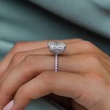 Radiant Pave Lab Grown Diamond Engagement Ring