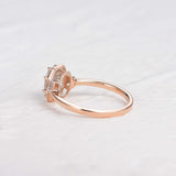 Oval Three Stone Lab Grown Diamond Engagement Ring